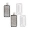 Picture Frame Pendants - Tall Rectangle, Antiqued Imitation Silver, for 38x19mm Pictures - Set of Two